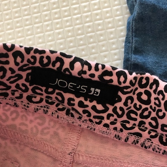 Joe’s Jeans|Baby girl two piece outfit,Leopard pink denim shorts & chambray top• - Picture 5 of 6